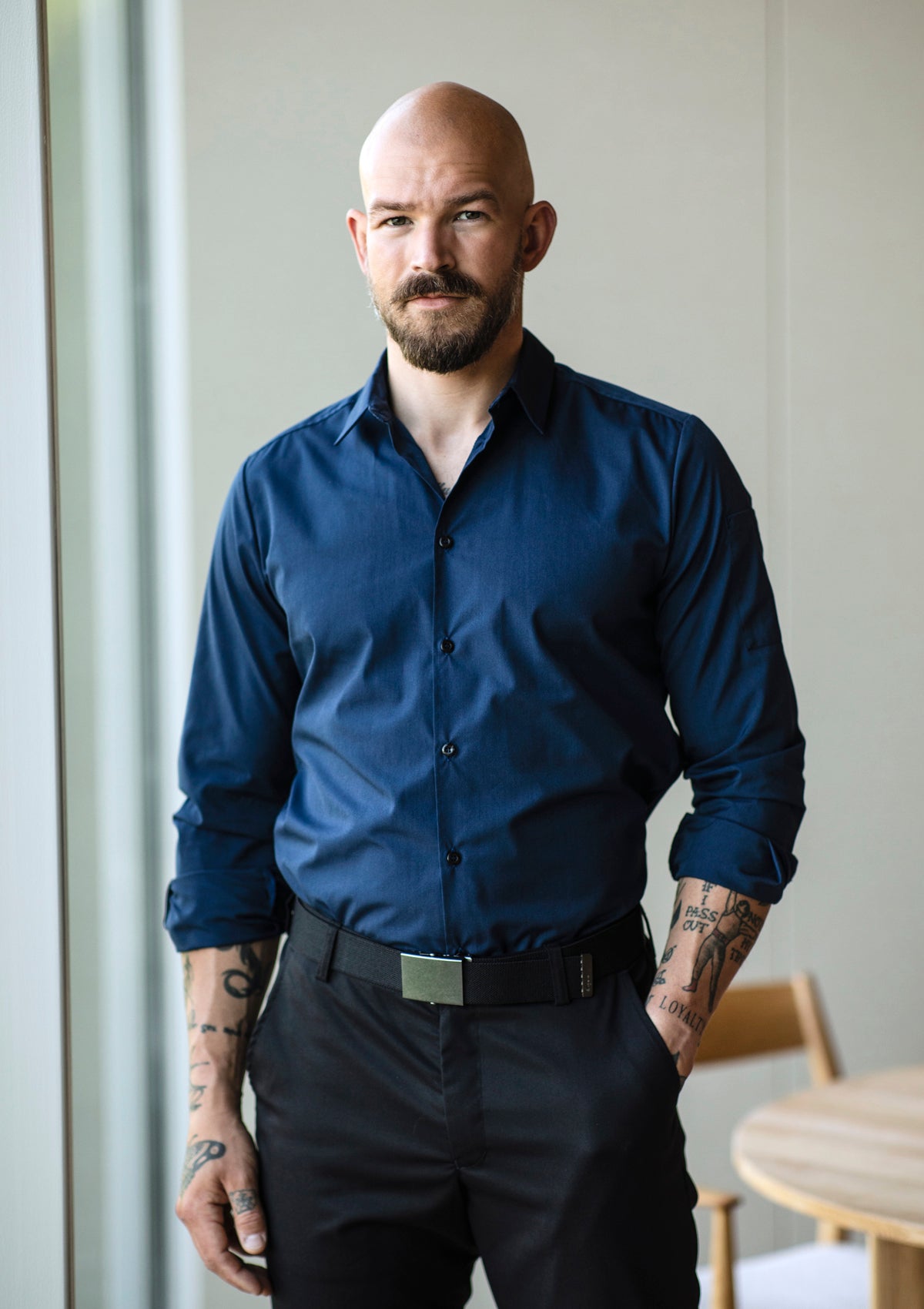 Camisa unisex de trabajo stretch manga larga | Segers