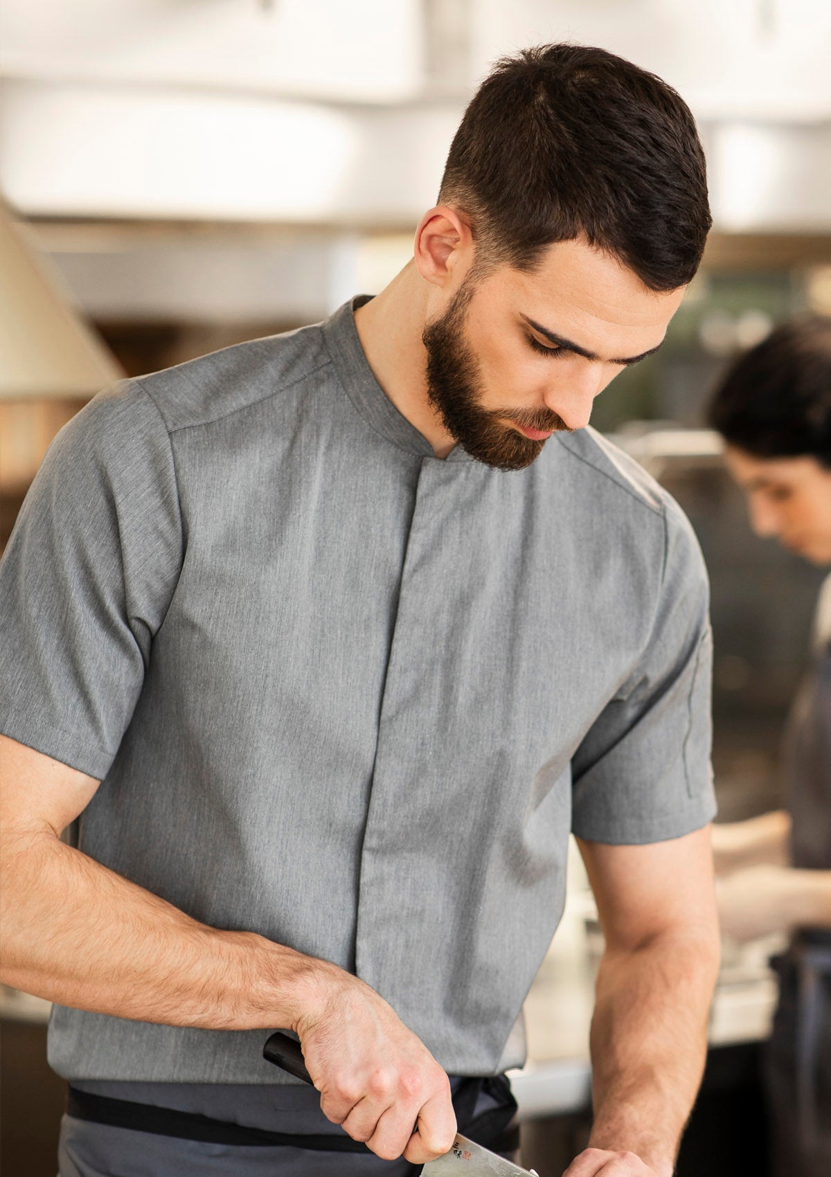 Camisa de chef unisex Smart manga corta | Segers