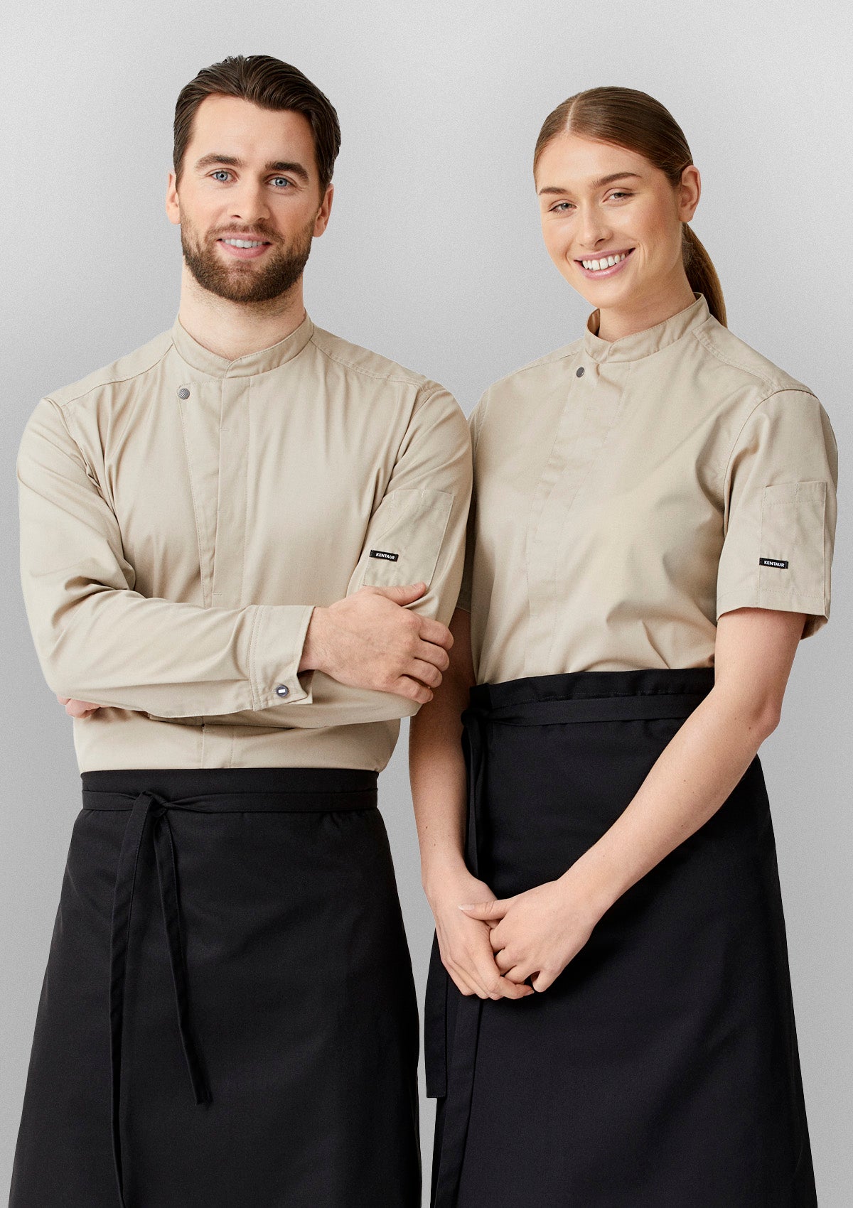 Veste de Chef & Service Moderne Manches Courtes Unisexe