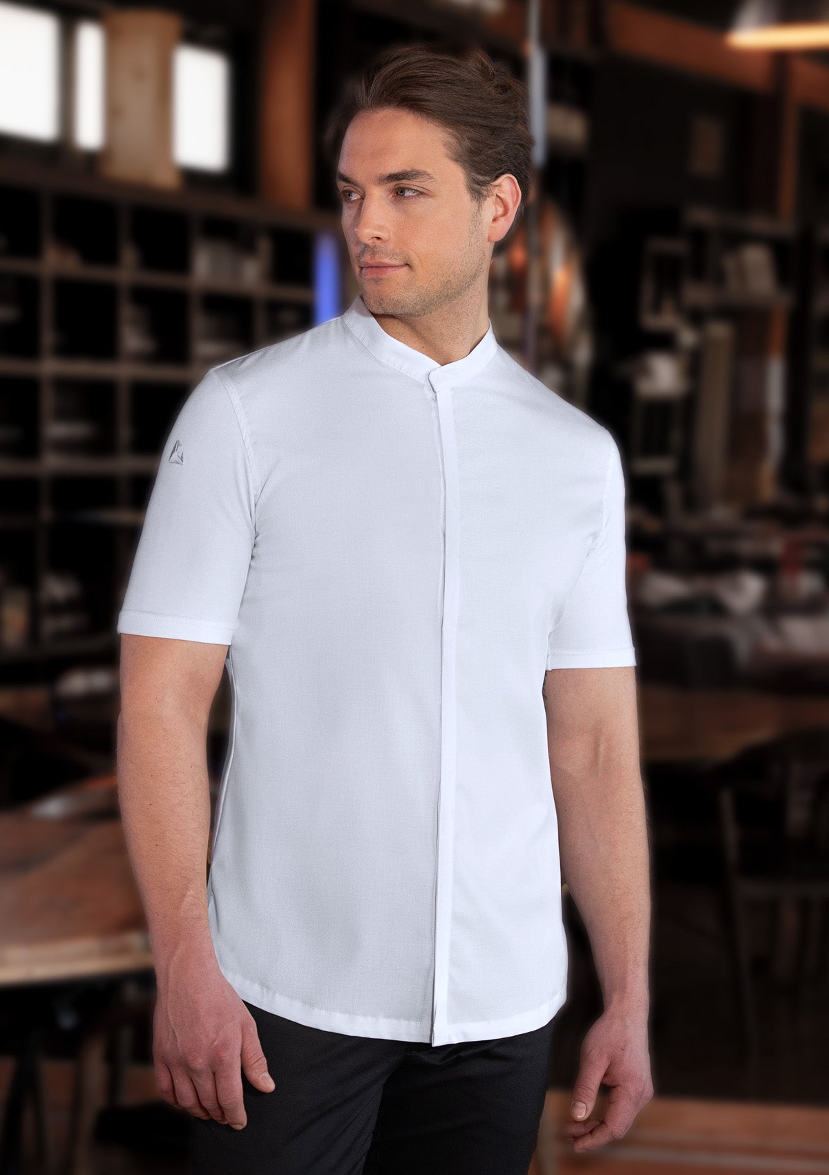 Short-sleeved Men's Chef Jacket DIAMOND CUT® Avantgarde