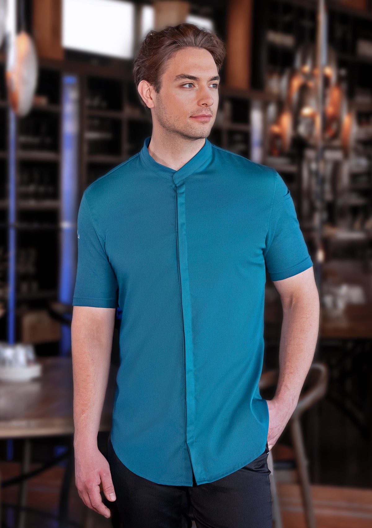 Short-sleeved Men's Chef Jacket DIAMOND CUT® Avantgarde