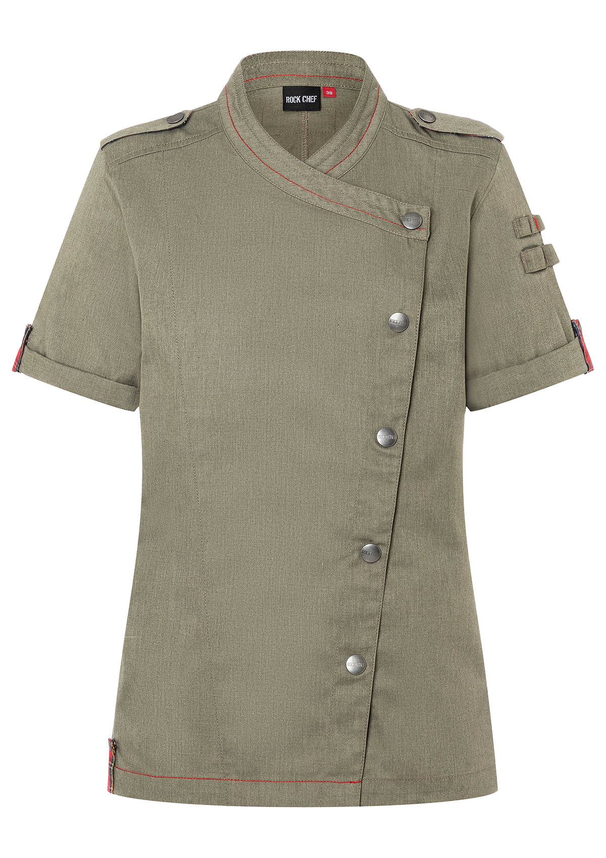Women's Chef Jacket Denim Short Sleeves - ROCK CHEF®