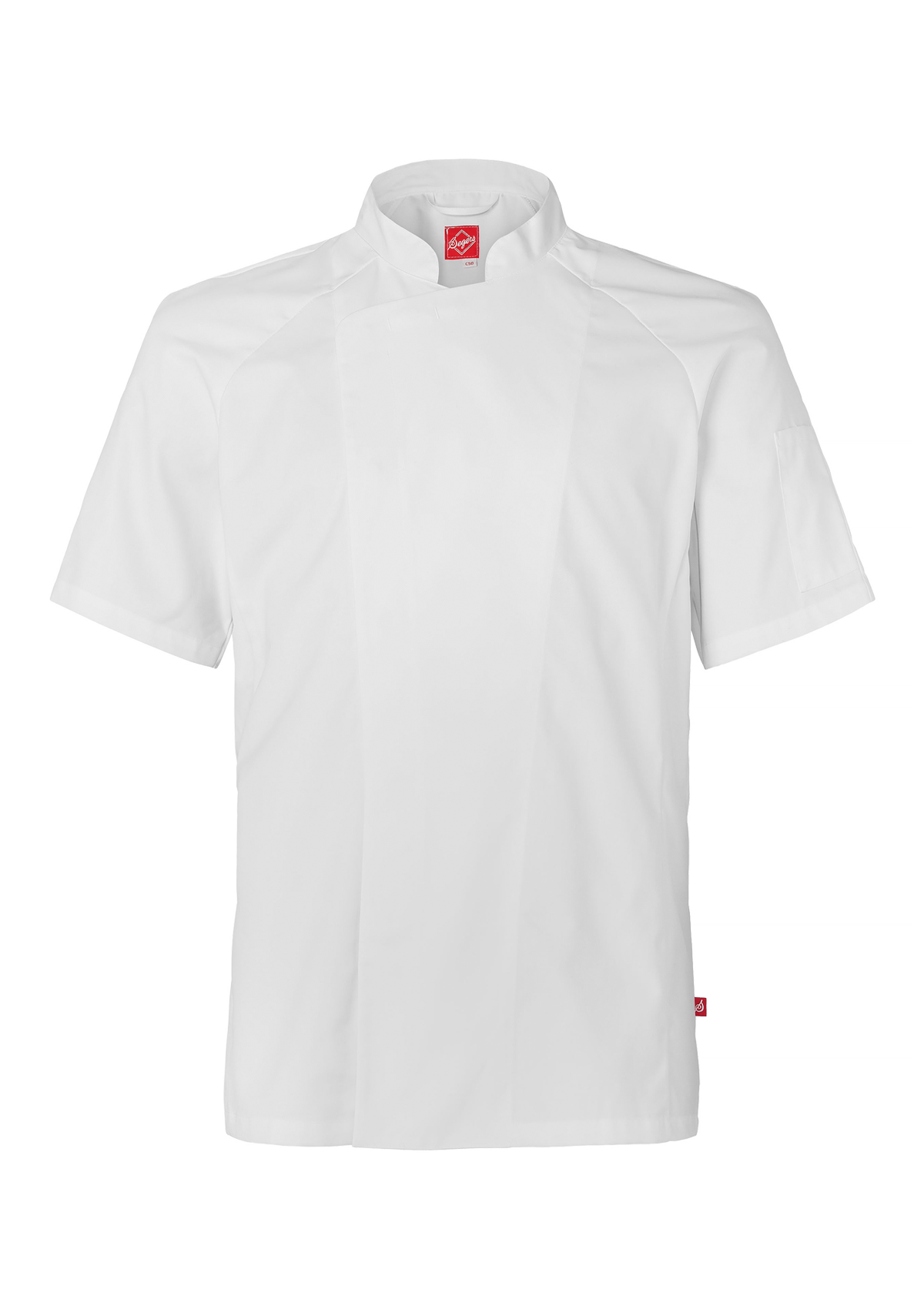 Men's Chef Jacket with Concealed Buttons Short Sleeves | Segers