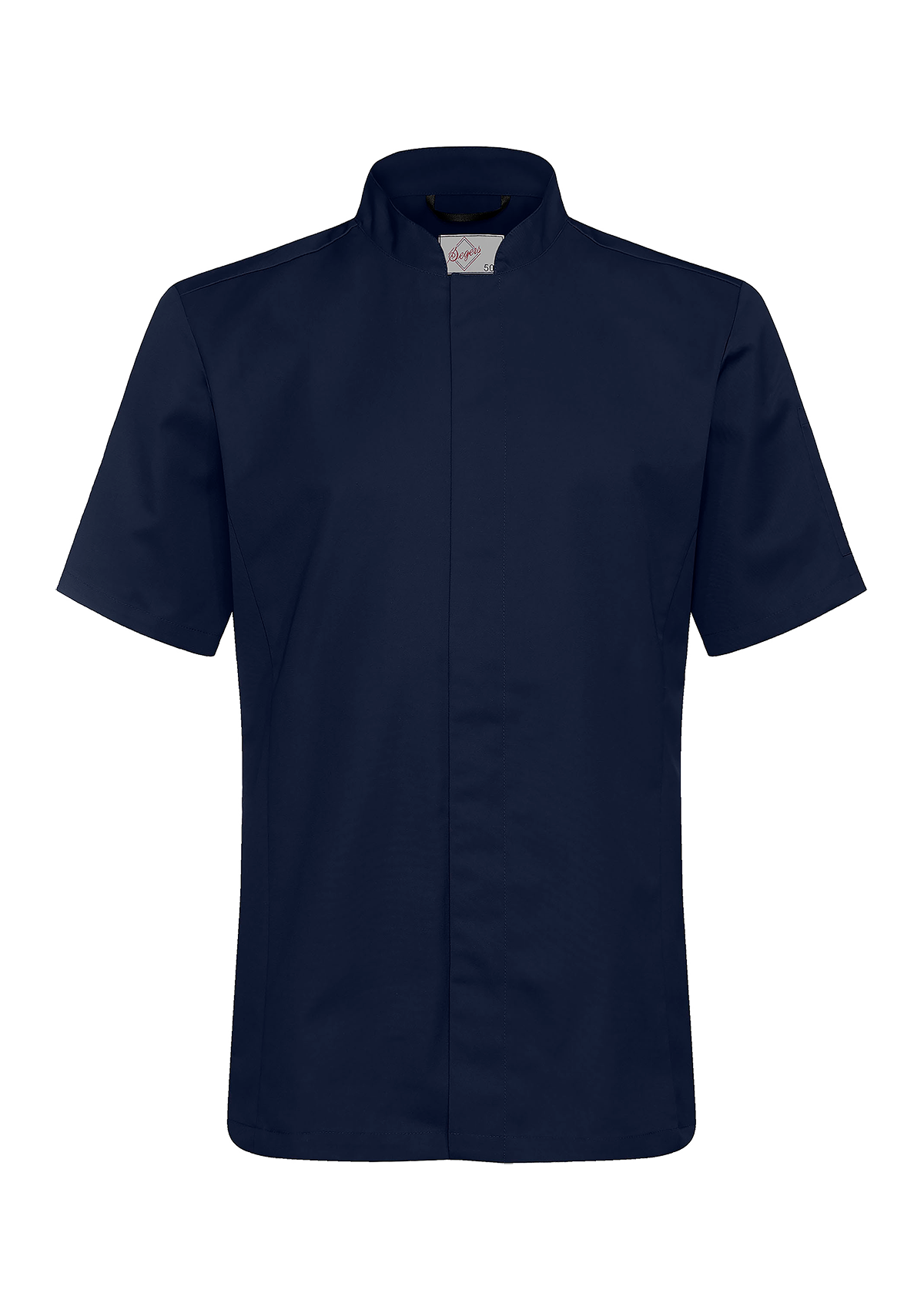 Camisa de chef para hombre entallada manga corta con bolsillo | Segers