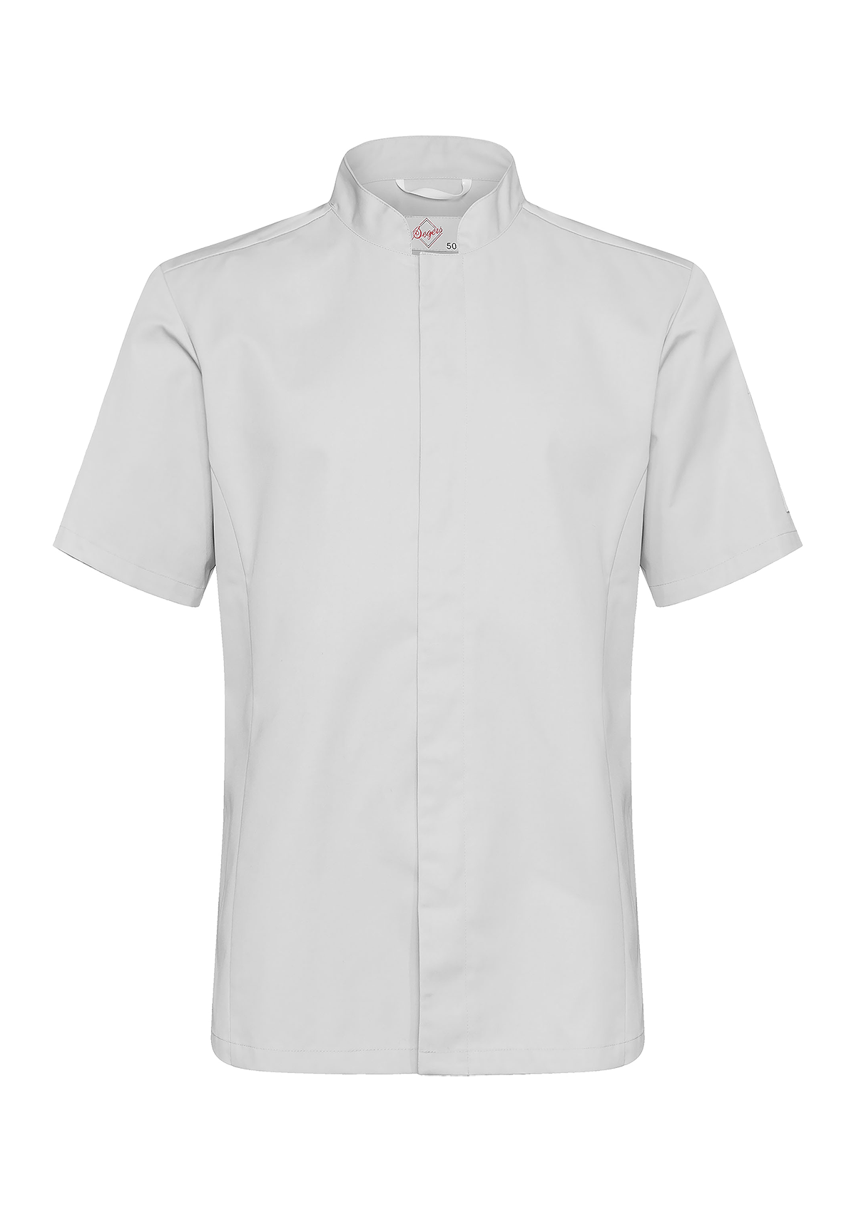 Camisa de chef para hombre entallada manga corta con bolsillo | Segers