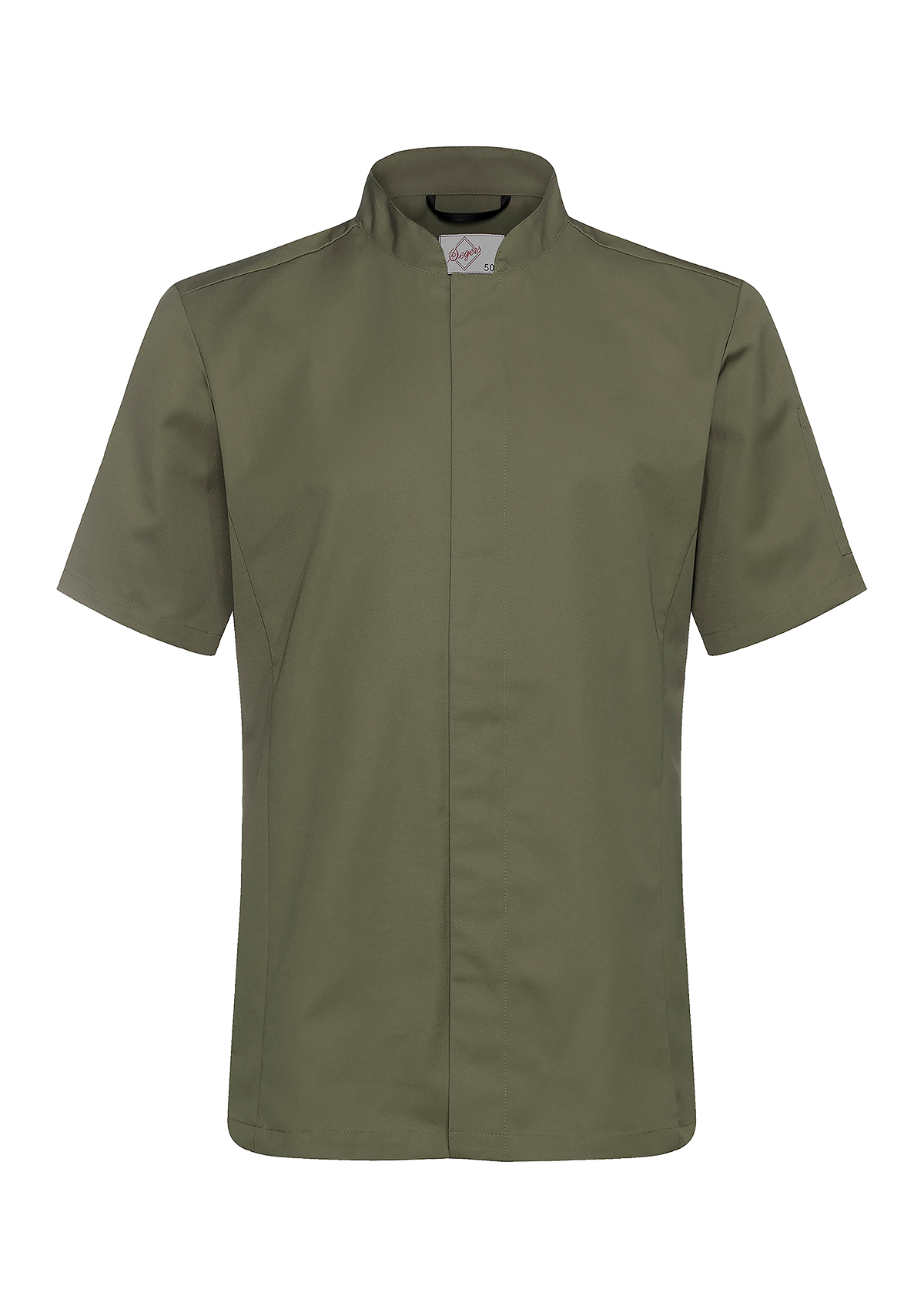 Camisa de chef para hombre entallada manga corta con bolsillo | Segers
