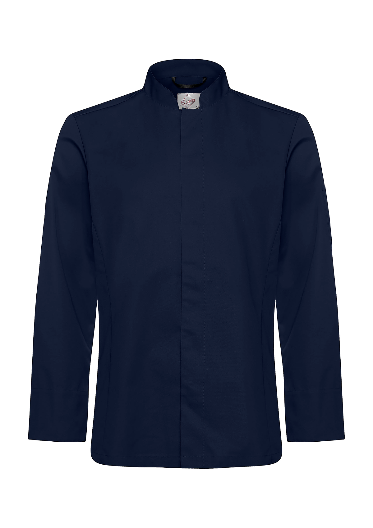 Camisa de chef para hombre entallada manga larga con bolsillo | Segers