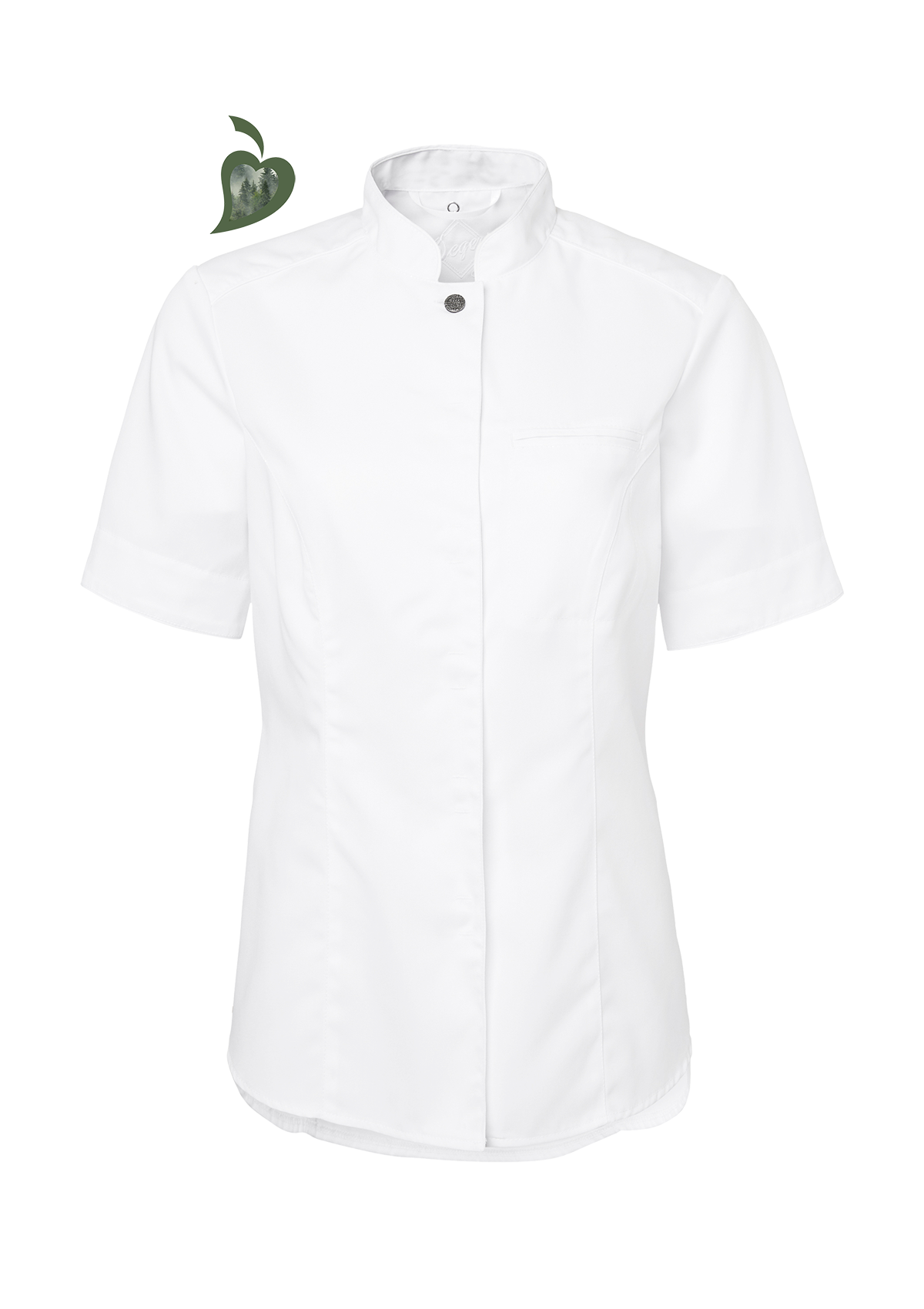 Chemise de Chef Slim Haut de Gamme Femme Manches Courtes | Segers