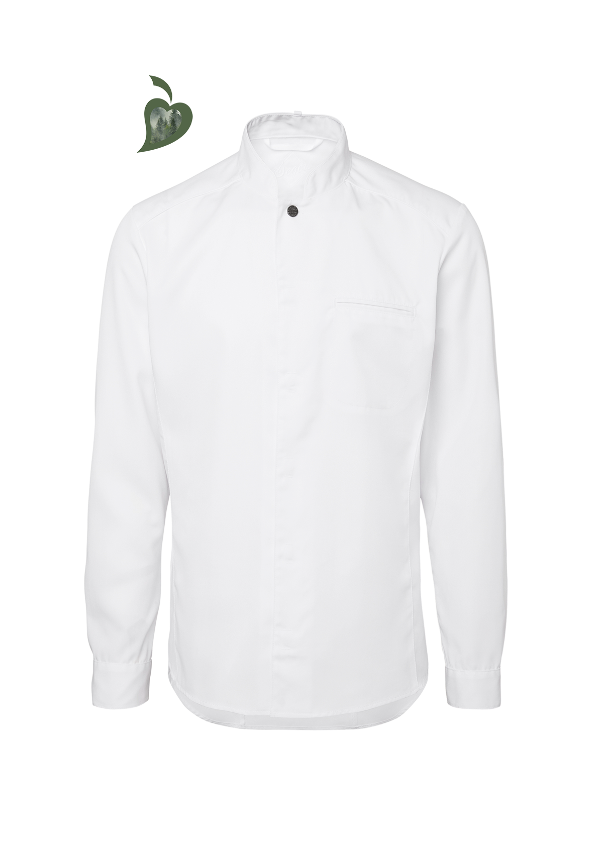 Camisa de chef para hombre Slim-Fit de manga larga | Segers