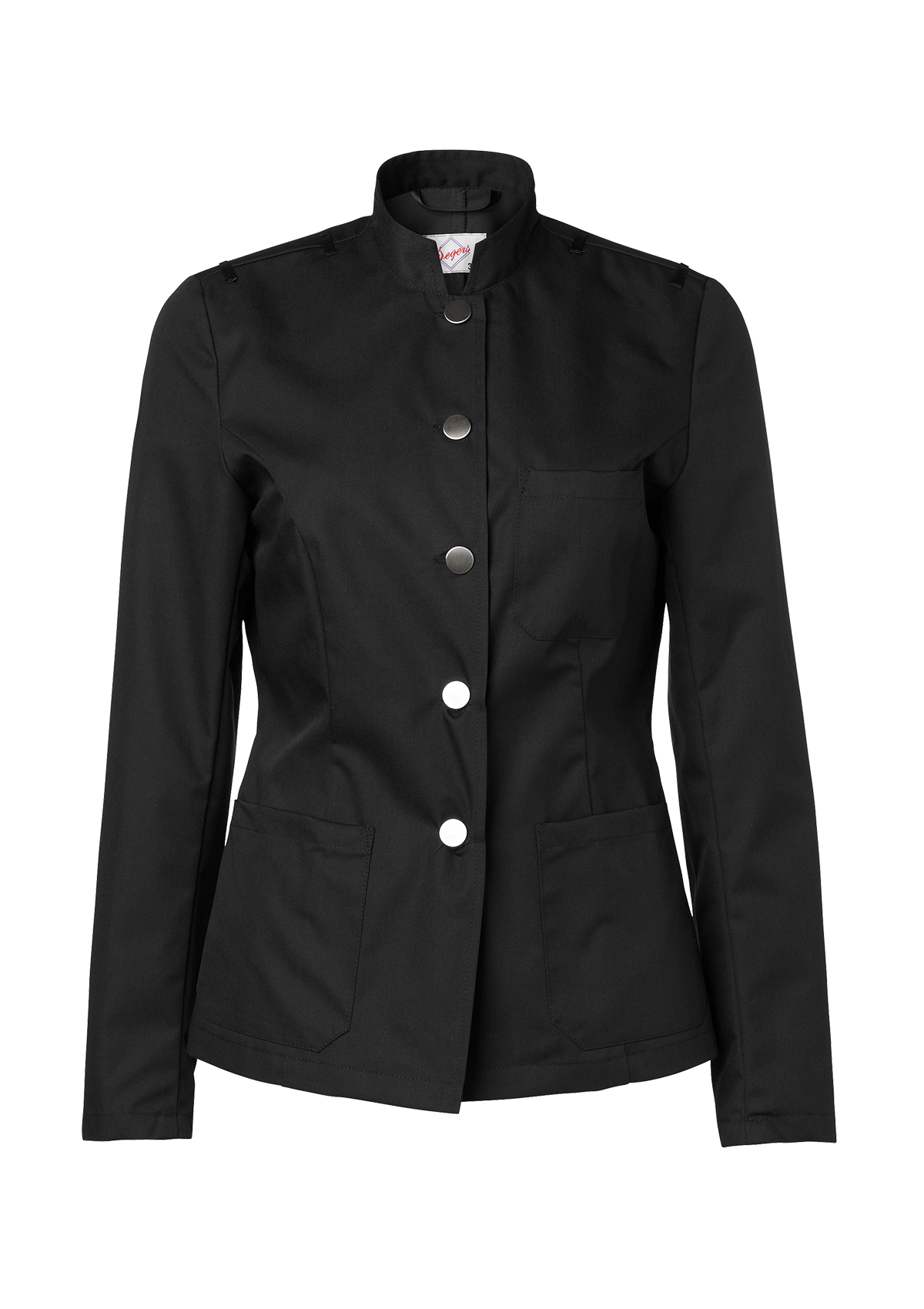 Veste de Serveuse Col Officier avec Boutons Métal Dorés | Segers