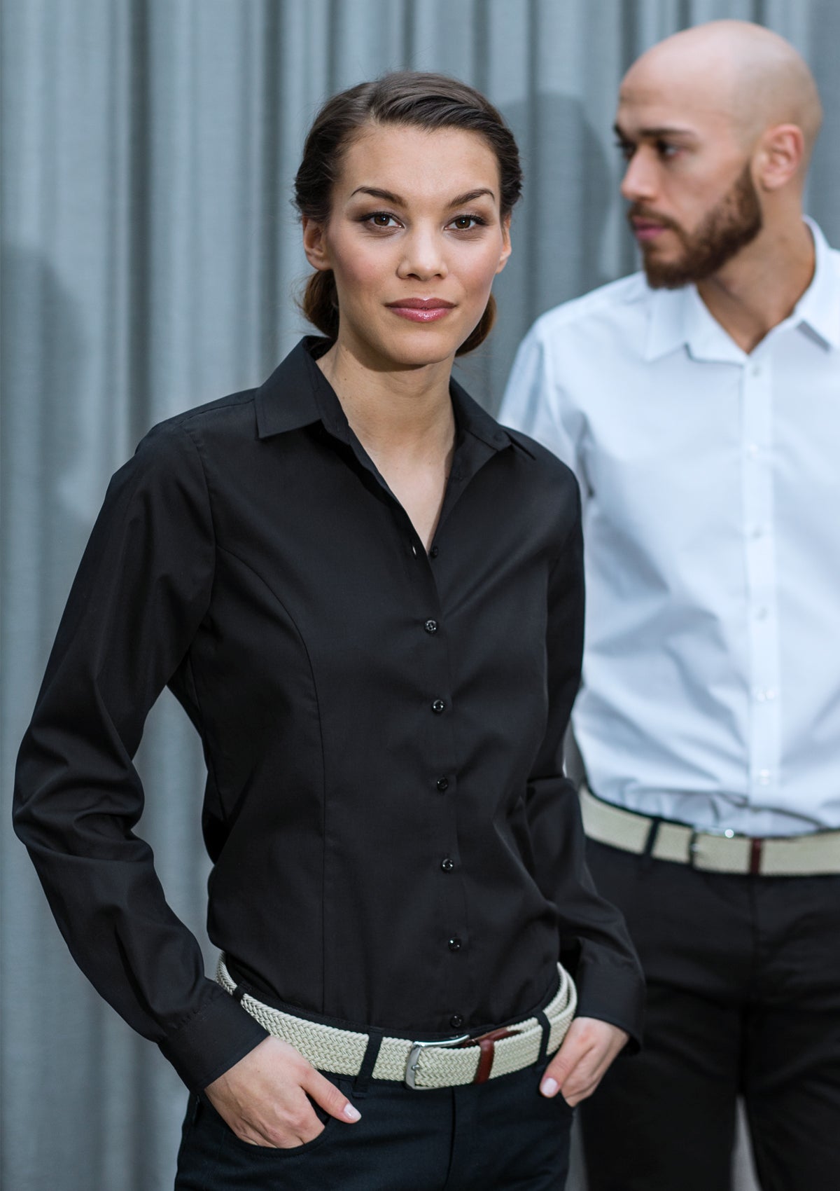 Camisa para mujer clásica ligeramente entallada manga larga | Segers