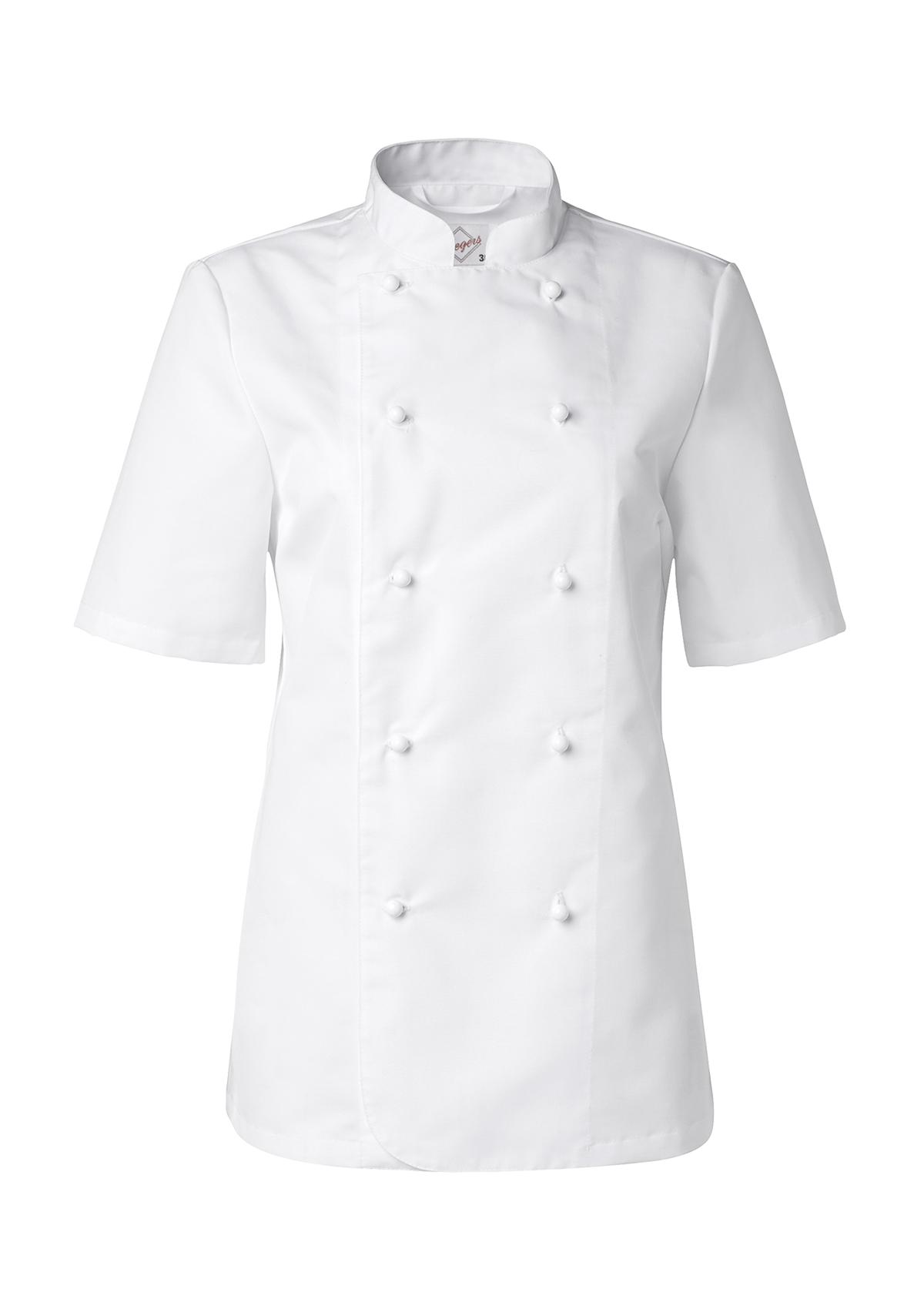 Chaqueta de chef para mujer cruzada ligeramente entallada manga corta | Segers