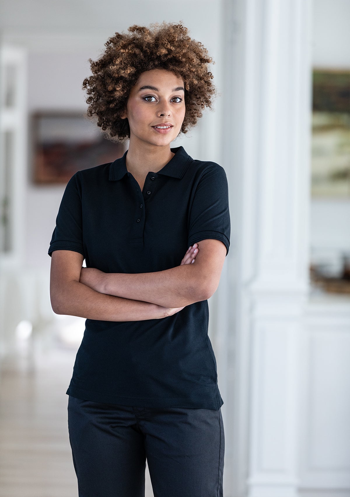 Polo para mujer entallado de manga corta | Segers