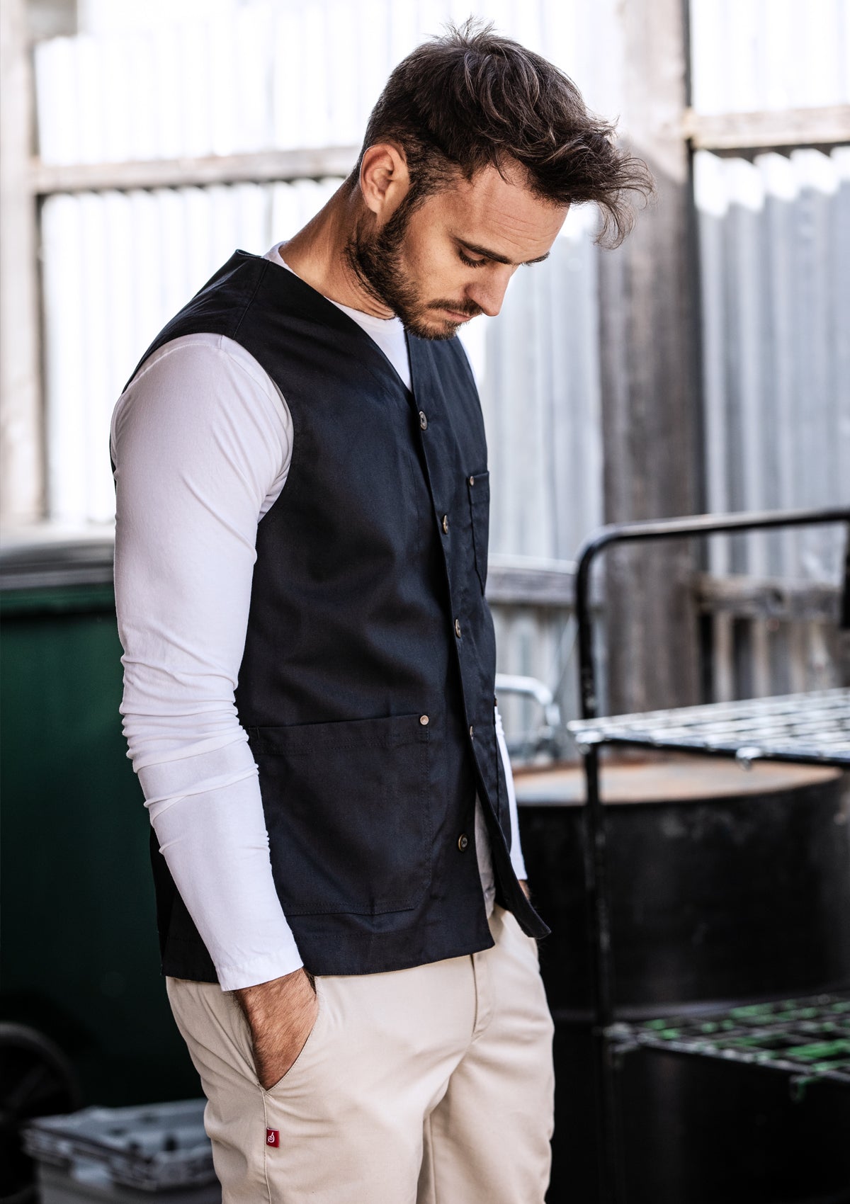 Pantalón de chef para hombre corte entallado | Segers