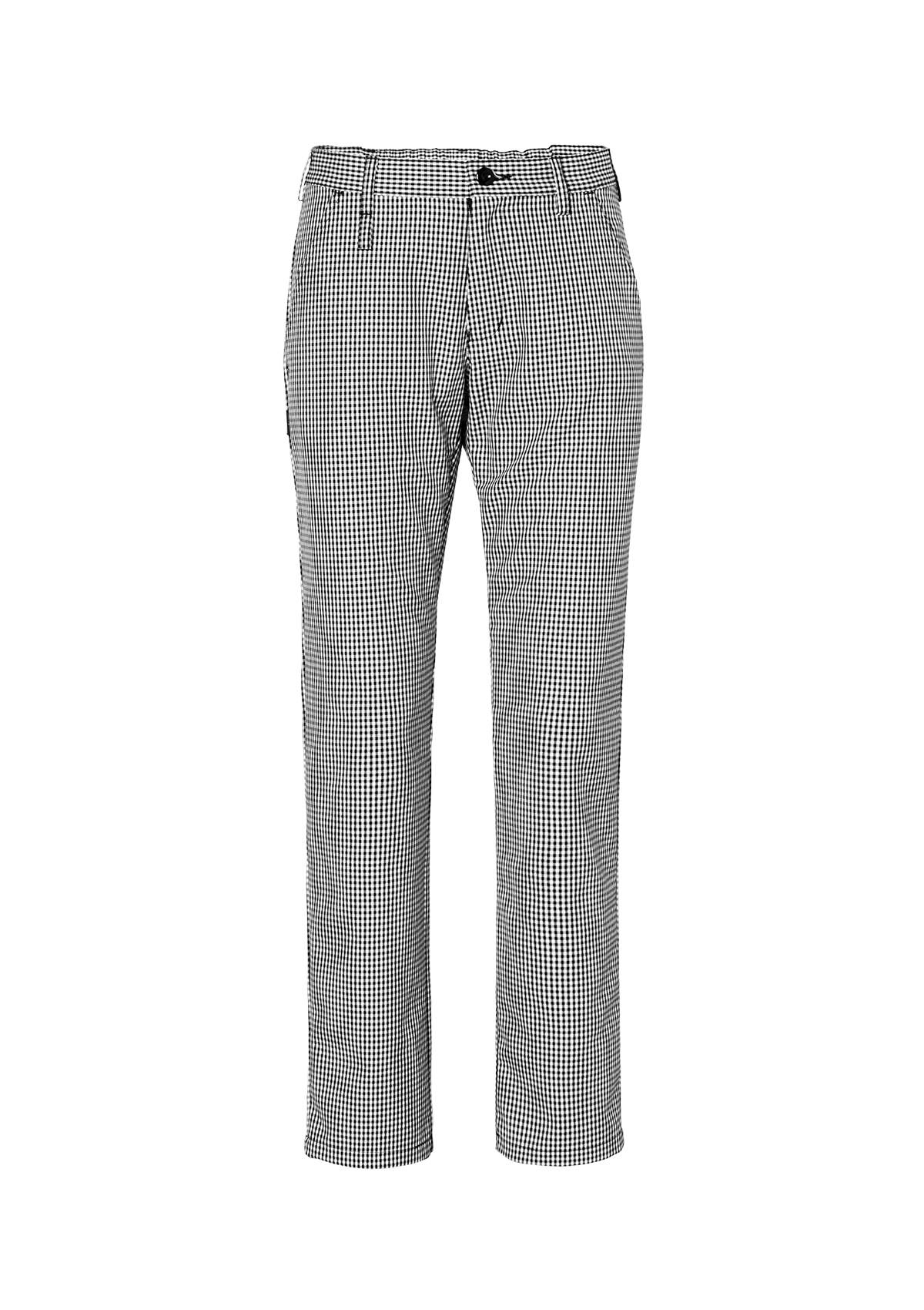 Pantalón de chef para mujer en pepita negra frente liso | Segers