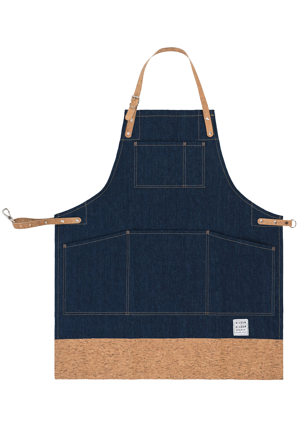 Handcrafted Original Apron with Cork Straps & Trim Unisex | Risdon & Risdon