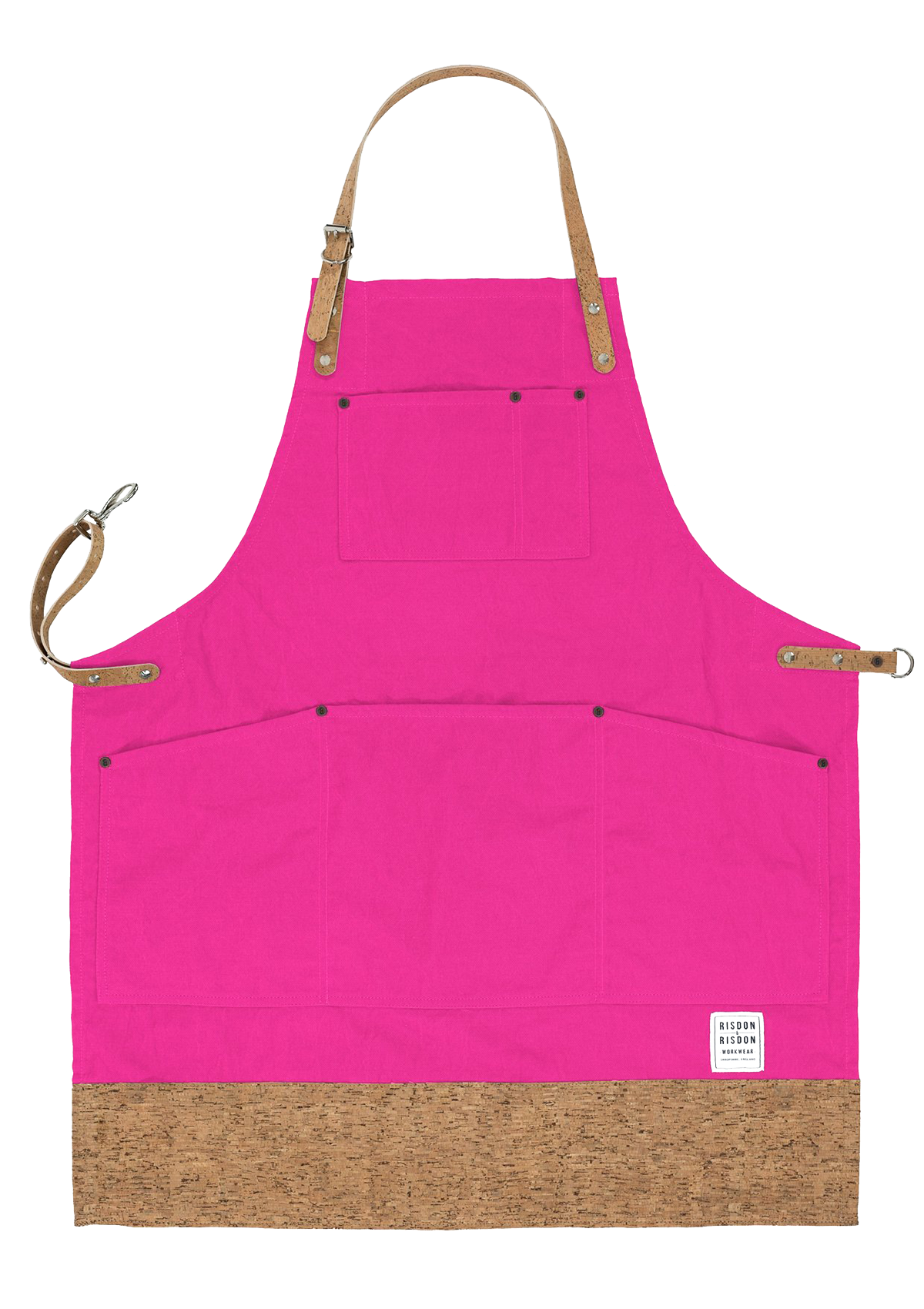 Tablier artisanal original avec sangles et bordures en liège unisexe