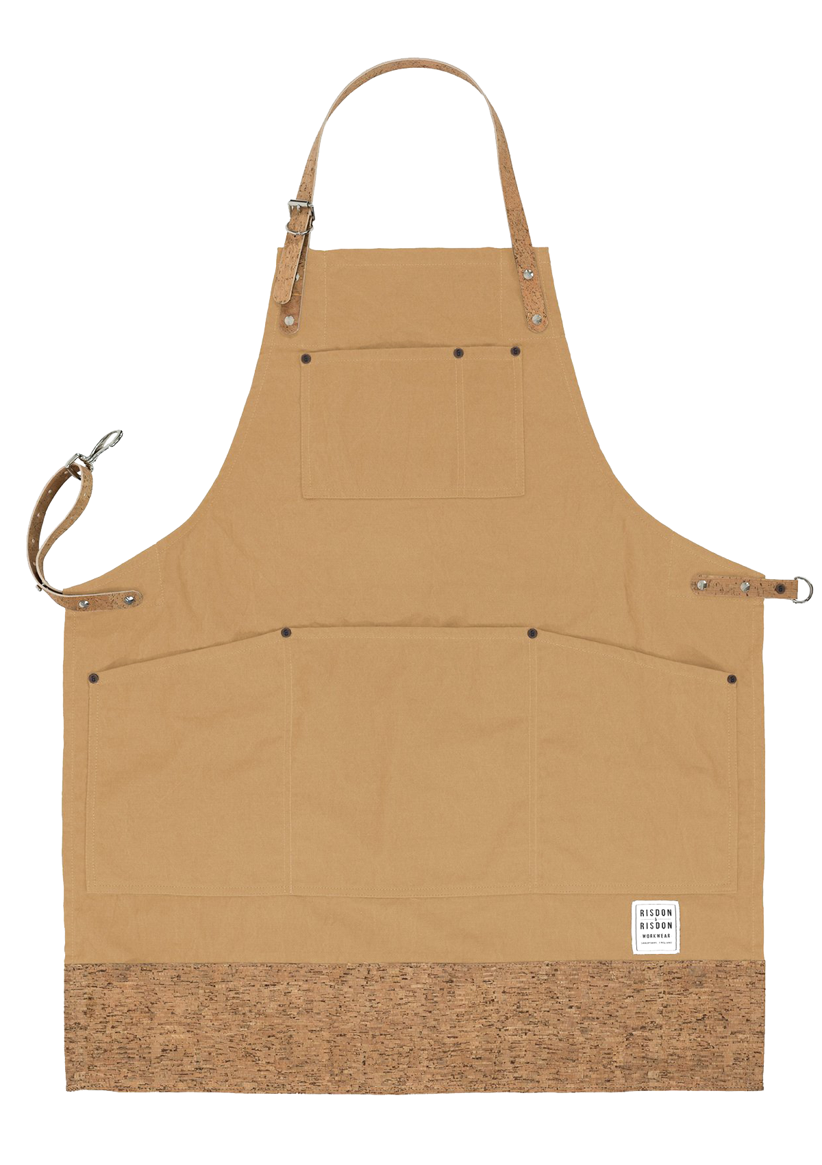 Handcrafted Original Apron with Cork Straps & Trim Unisex | Risdon & Risdon