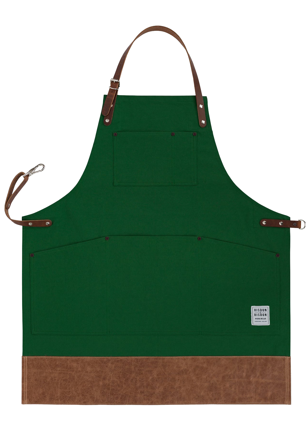 Handcrafted Original Apron with Leather Straps & Trim Unisex | Risdon & Risdon