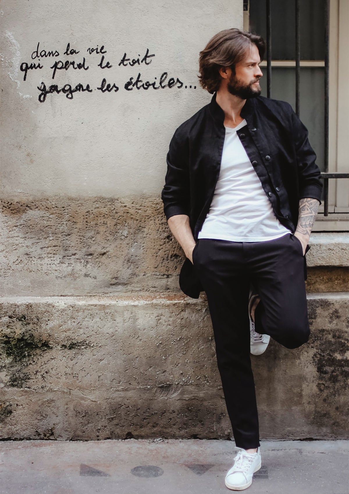 Chaqueta de chef Sydney de lino fino unisex manga larga | U.C.W