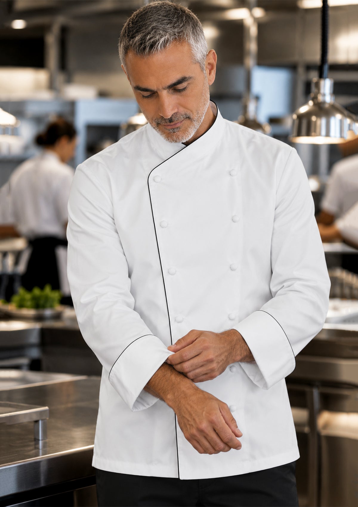 Men's Exclusive Chef Jacket In Extra Fine Quality Long Sleeves