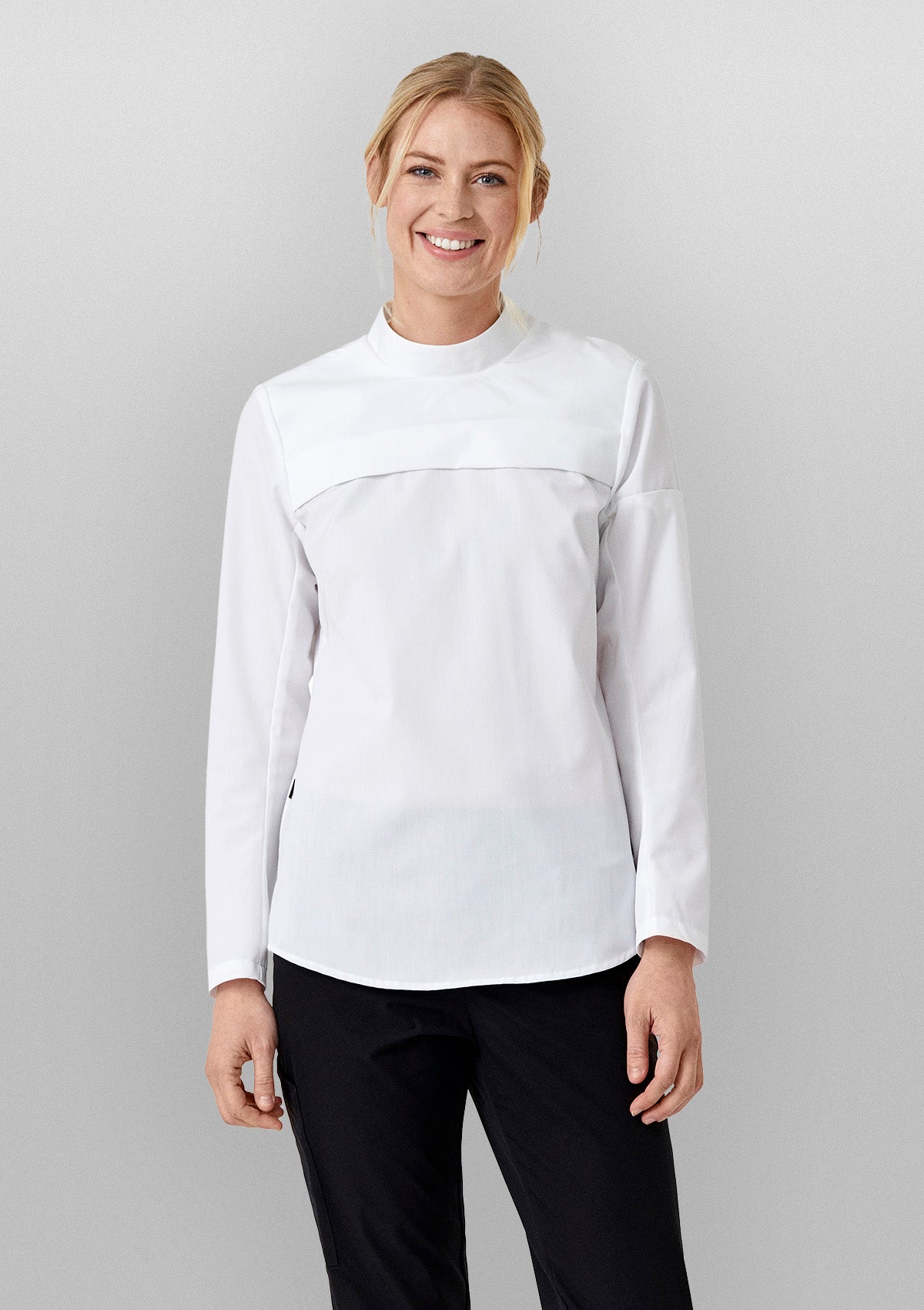 Women's Popover Form-Fitted Chef Shirt Long Sleeves