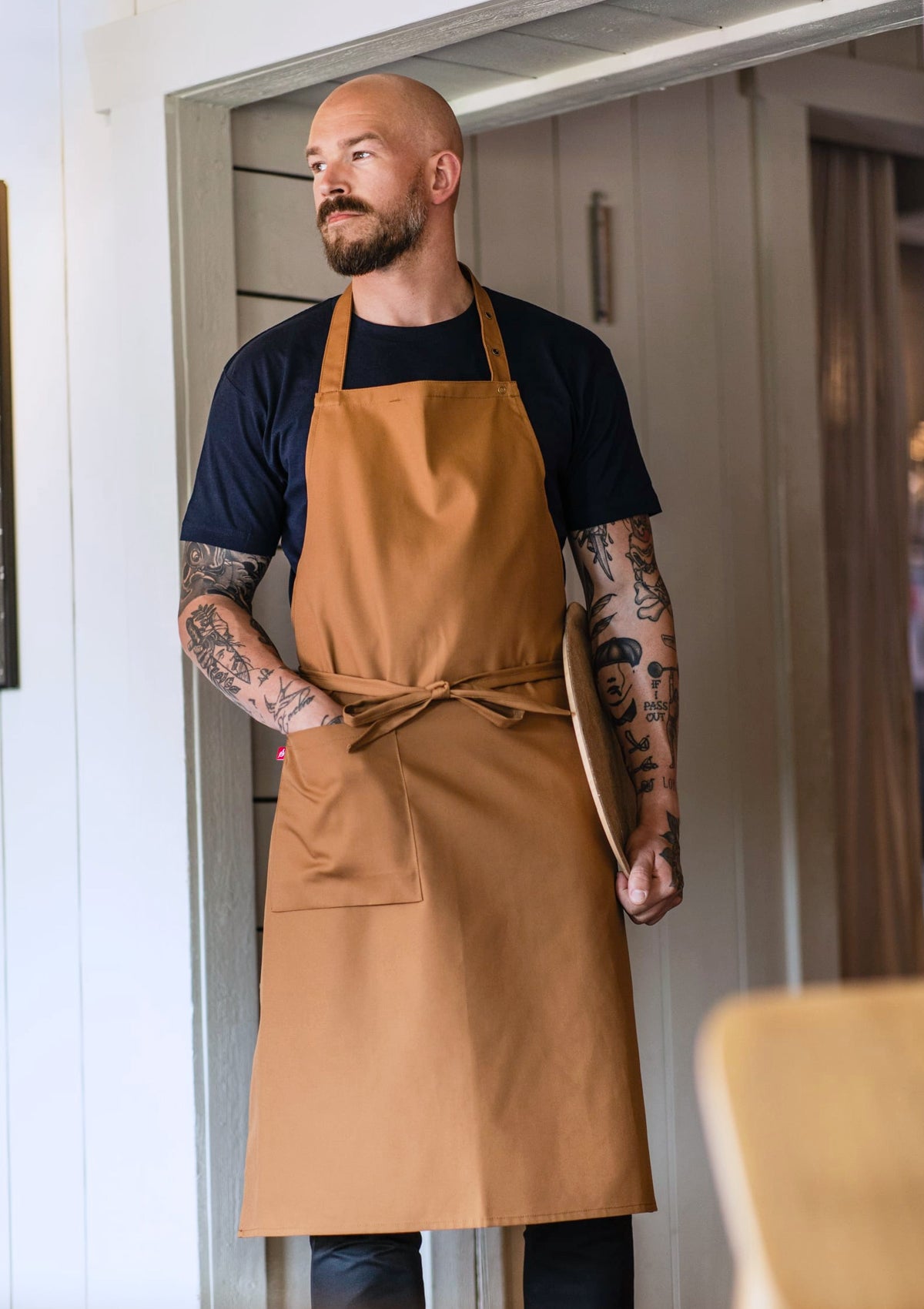 Bib Apron With Right Pocket Unisex