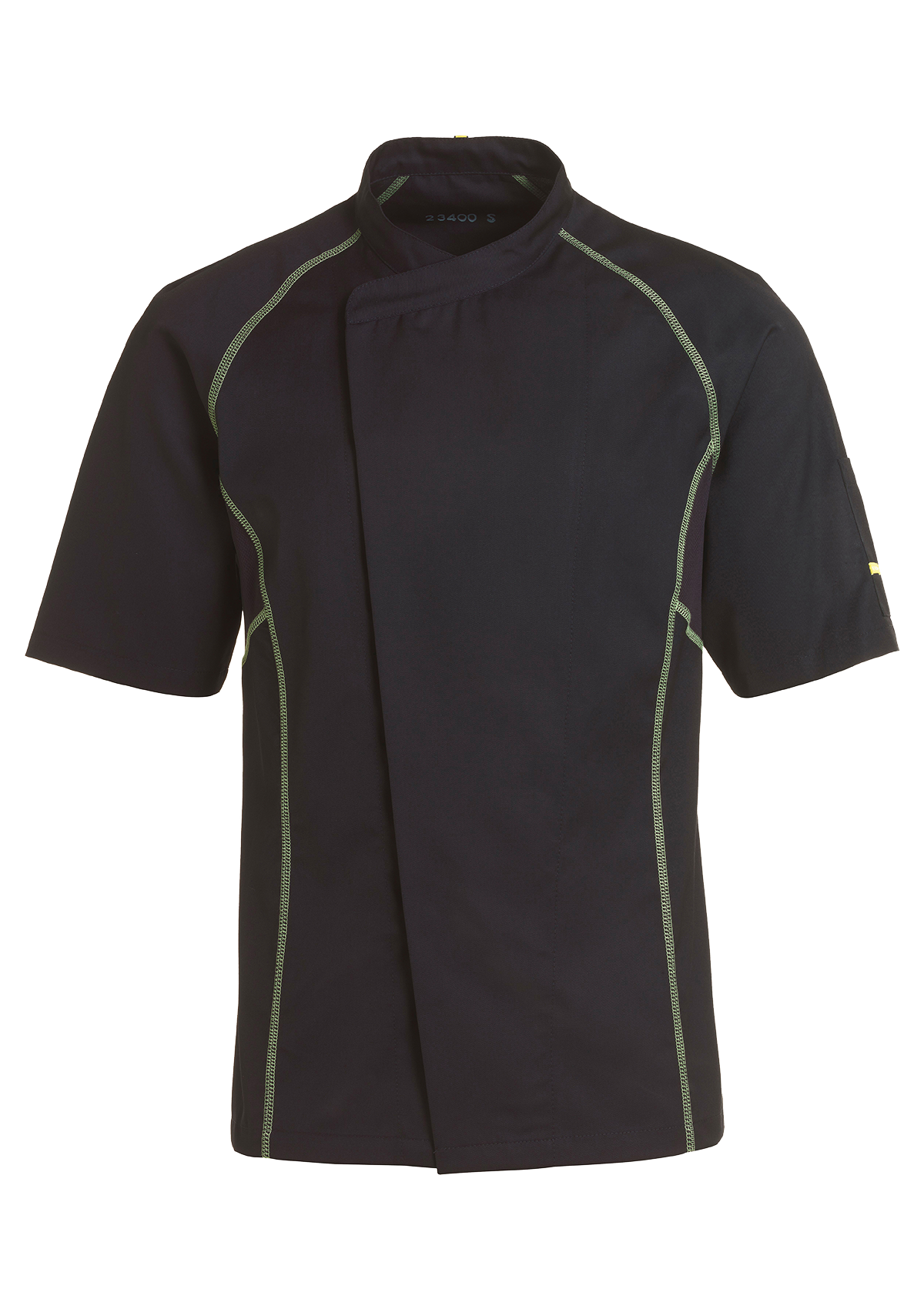 Sporty Chef Jacket with Flatlock Short Sleeves Unisex