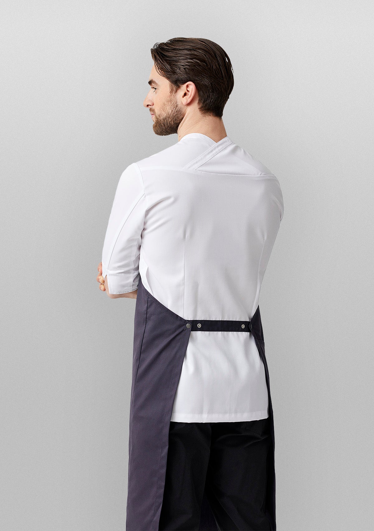 Hybrid Chef Jacket with Integrated Apron 3/4 Sleeves Unisex