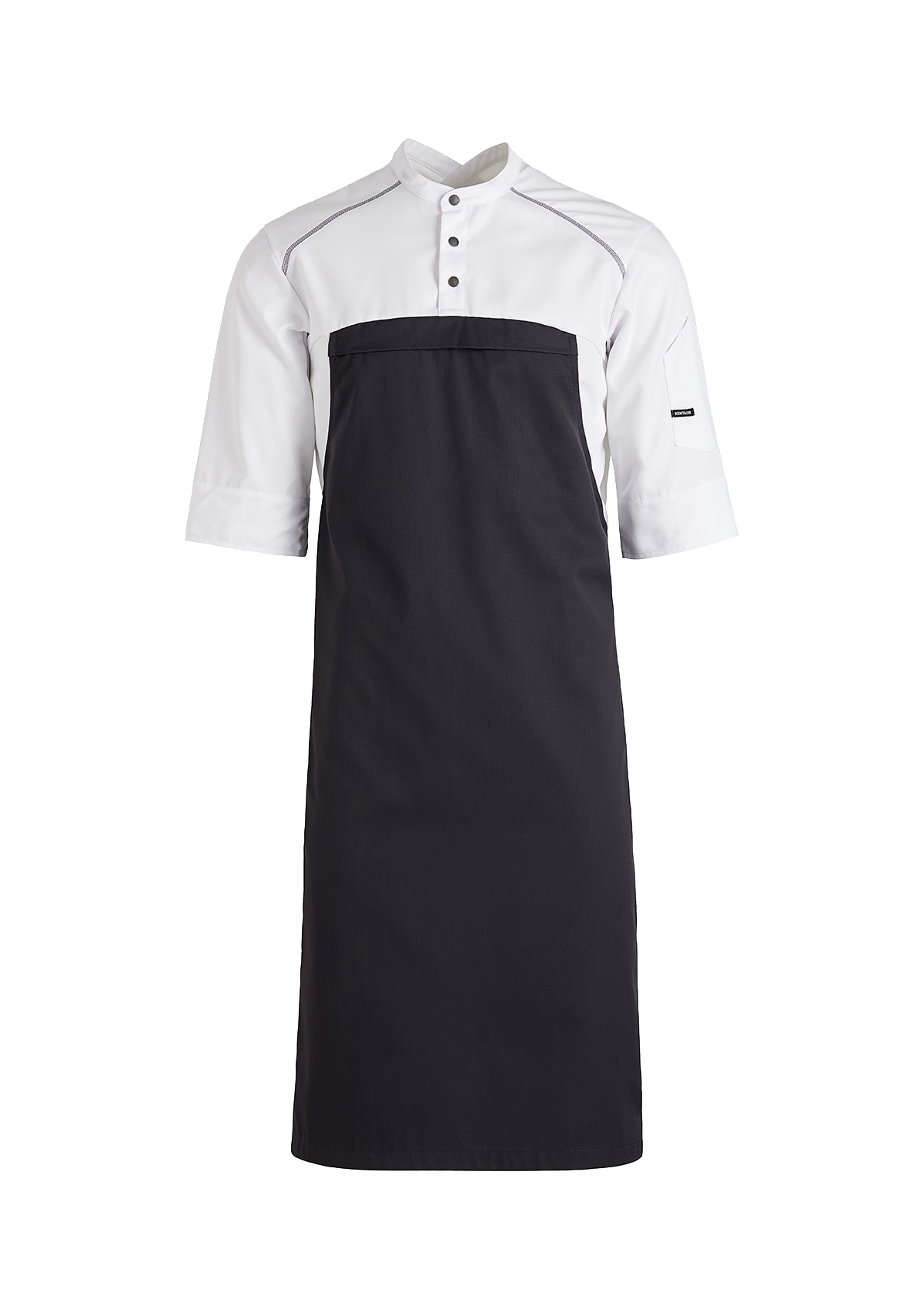 Hybrid Chef Jacket with Integrated Apron 3/4 Sleeves Unisex