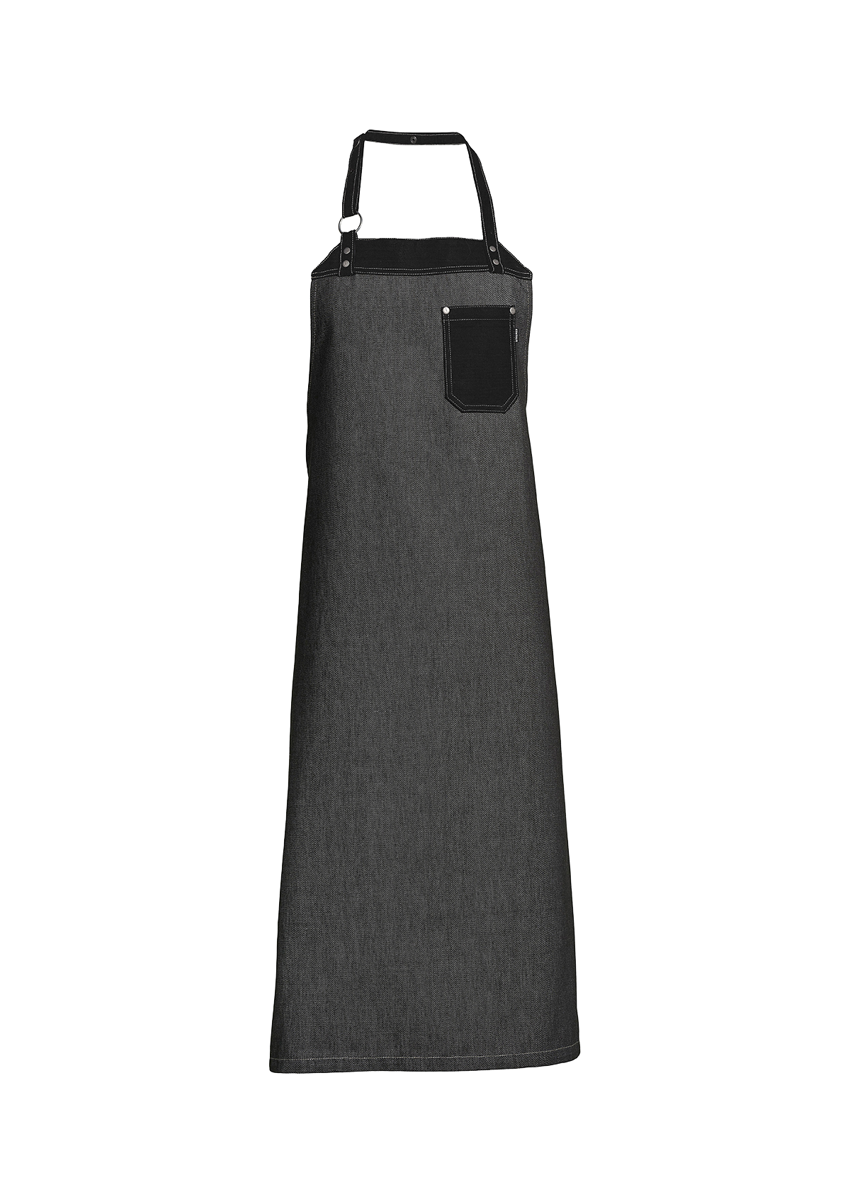 Raw Bib Apron with Metal Ring & Rivets Unisex