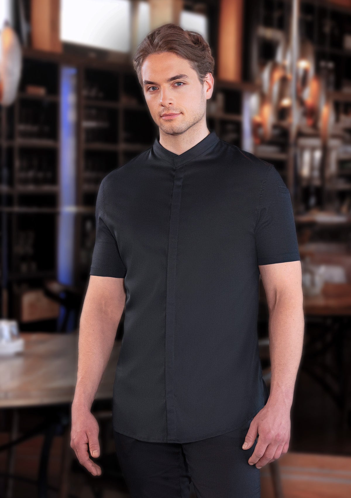 Short-sleeved Men's Chef Jacket DIAMOND CUT® Avantgarde