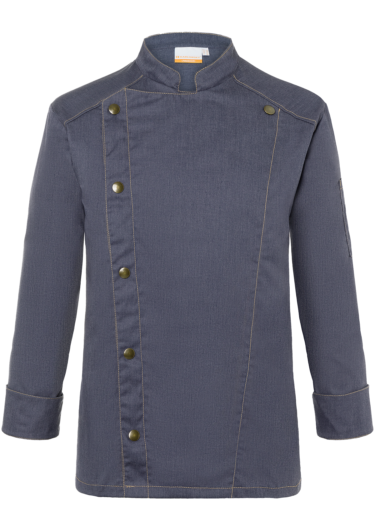 Men's Chef Jacket Jeans-Look Long Sleeves In Vintage Colours