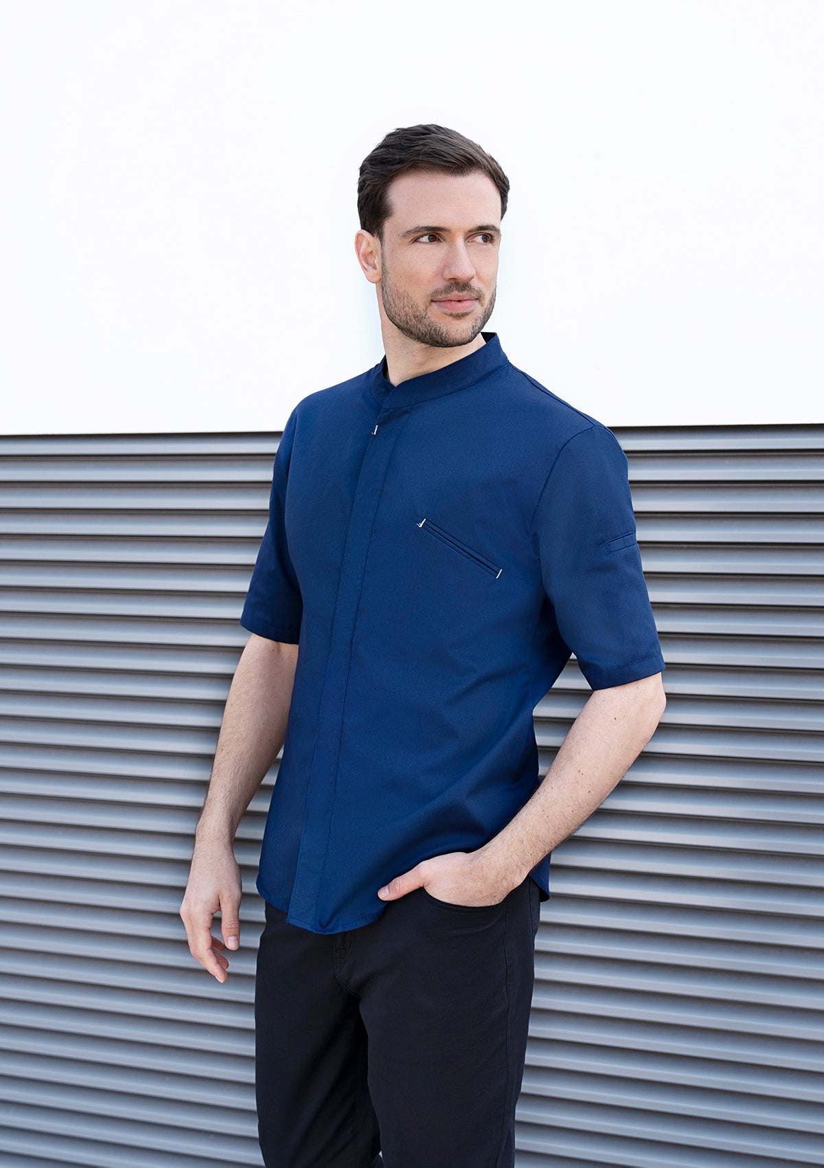 Men's Chef Shirt Short Sleeves Modern-Touch