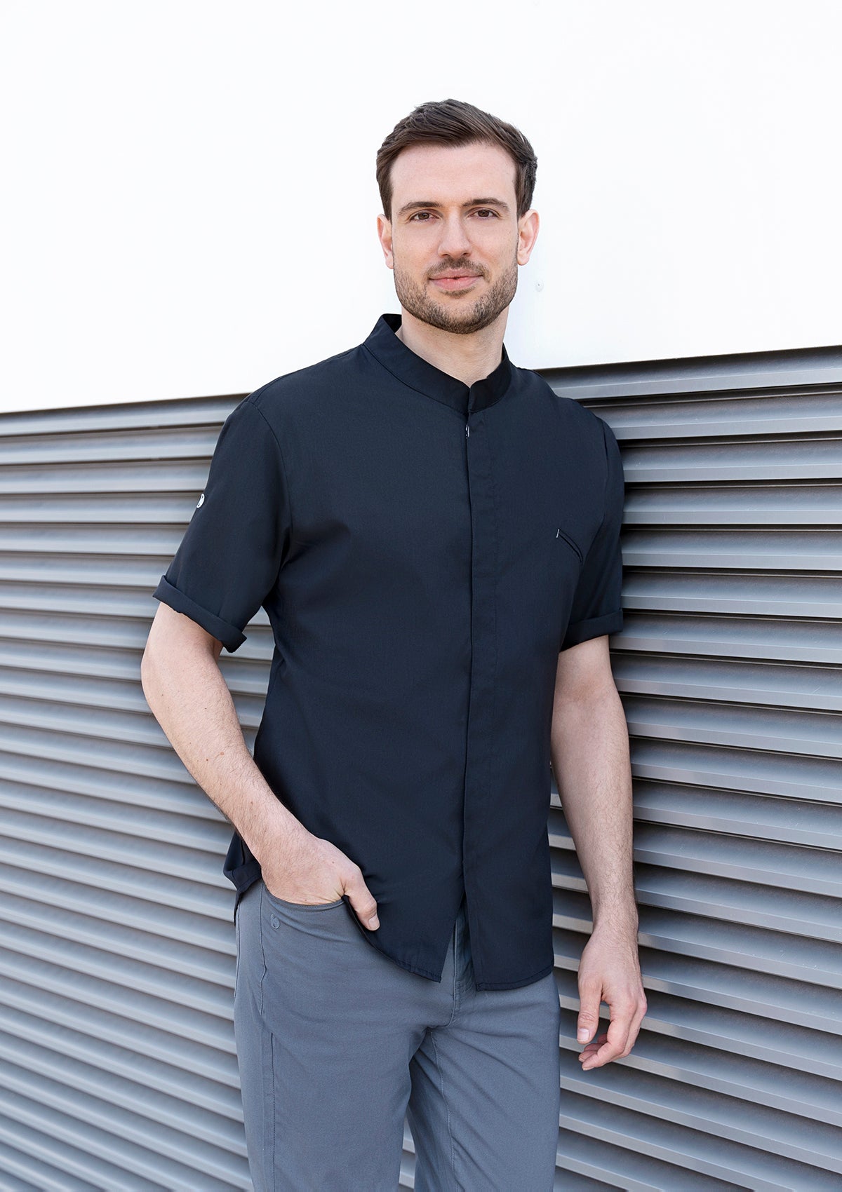 Men's Chef Shirt Short Sleeves Modern-Touch