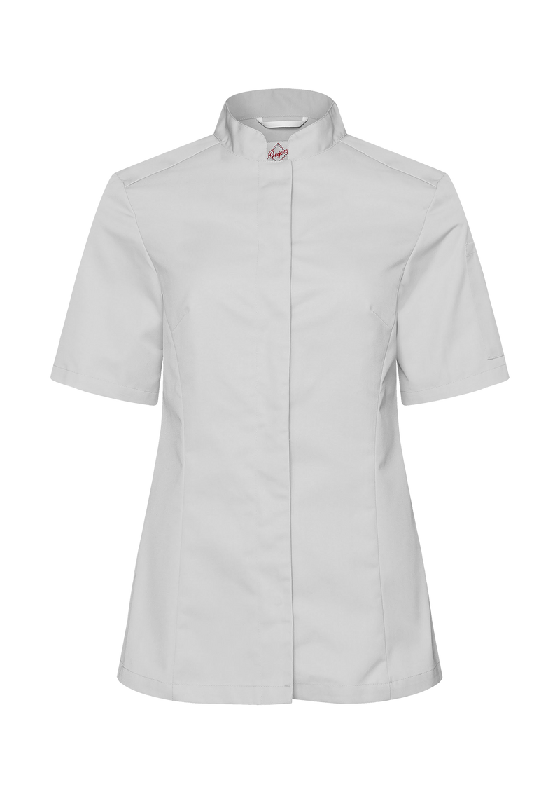 Women's Chef Shirt in slim-fit with short sleeves. Segers | Cookniche