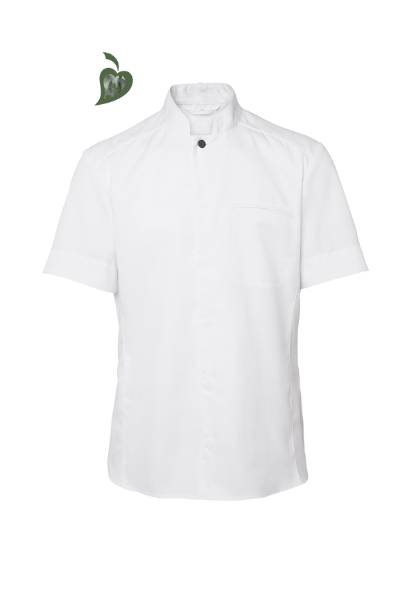 Men's chef shirt in slim-fit with short sleeves. Segers | Cookniche