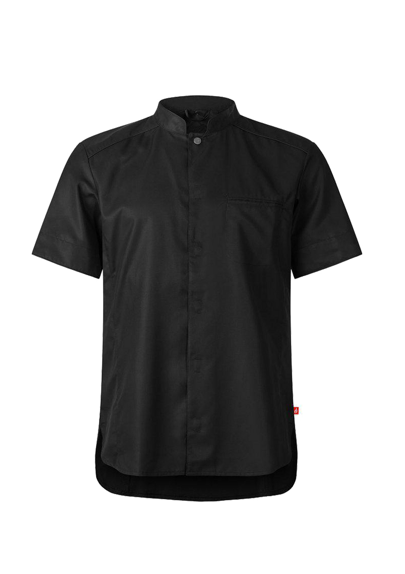 Slim-Fit & Short-Sleeved Sustainable Chef's Shirt In Fine Quality For Men