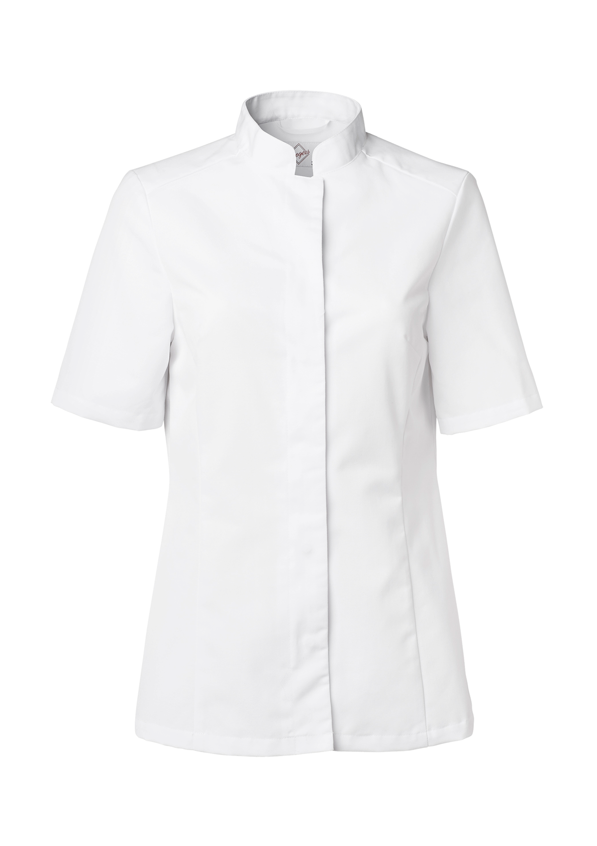 Women's chef shirt in slimmer fit shirt with short sleeves. Segers | Cookniche