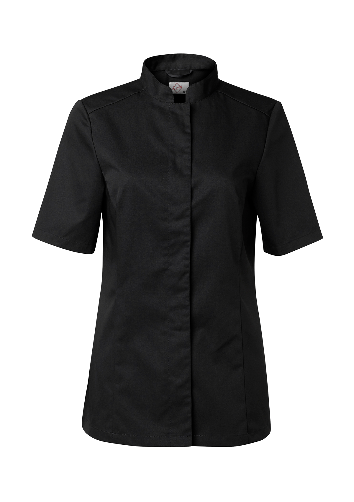 Women's chef shirt in slimmer fit shirt with short sleeves. Segers | Cookniche