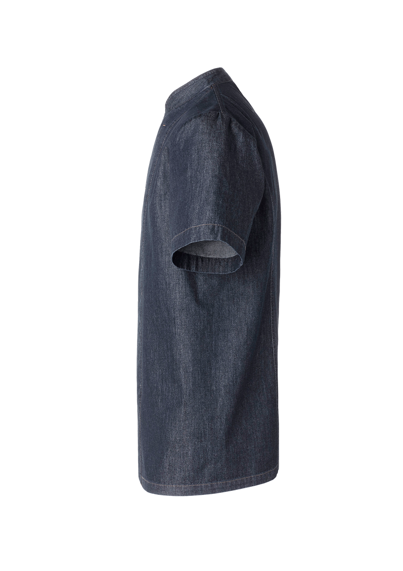 Men's Chef jacket in denim with short sleeves. Segers | Cookniche