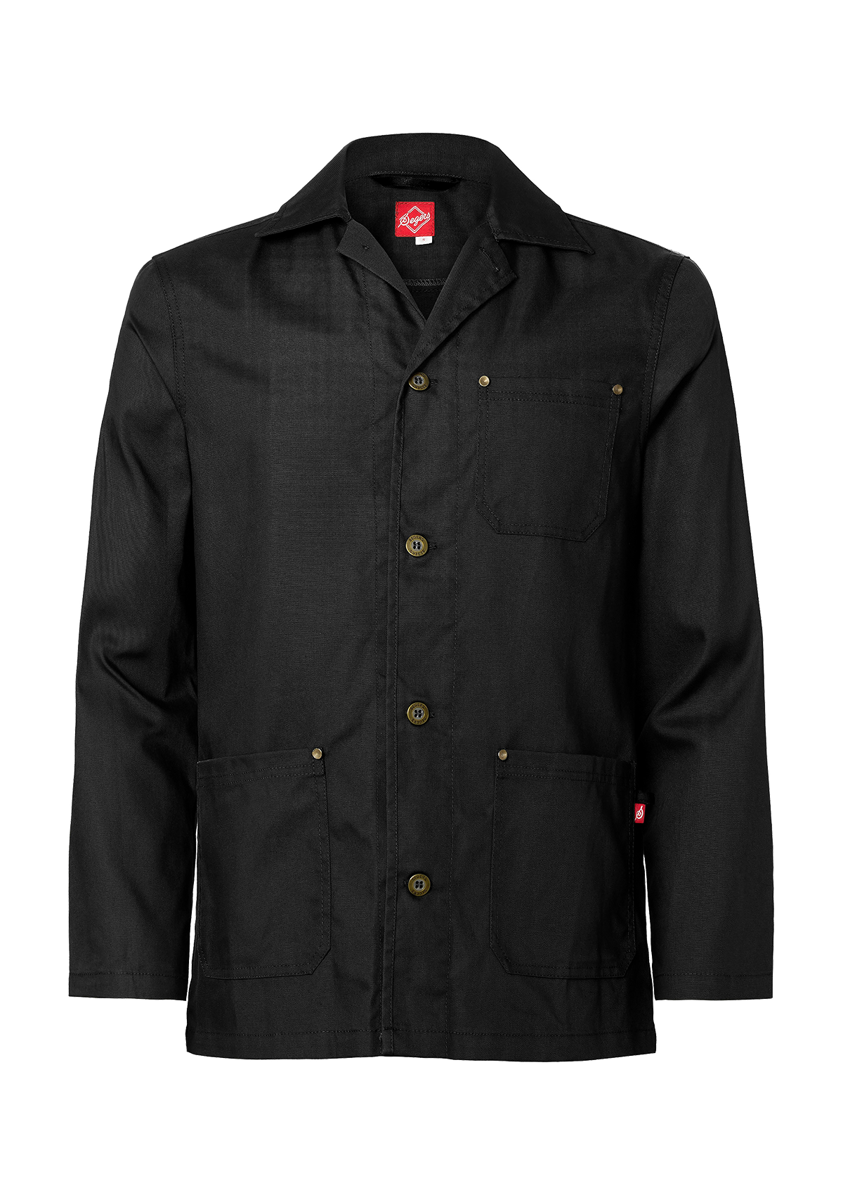 Unisex Chef's jacket with classic collar and long sleeves. Segers | Cookniche