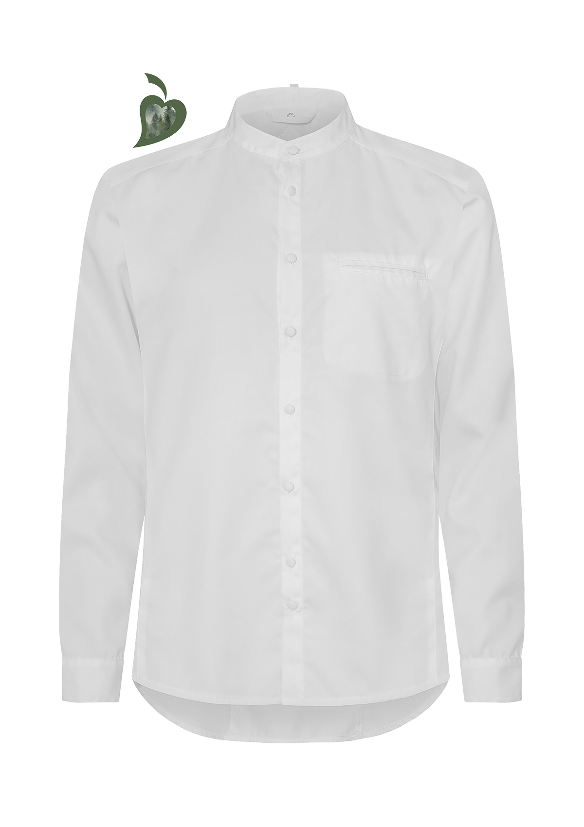 Men's Chef shirt in slim-fit with long sleeves and cuff. Segers | Cookniche