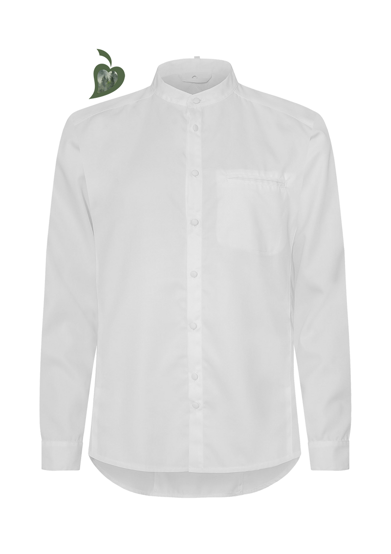 Men's Chef shirt in slim-fit with long sleeves and cuff. Segers | Cookniche
