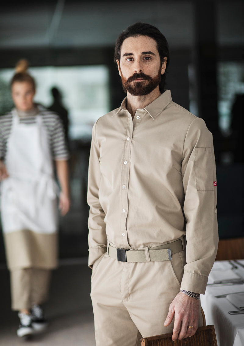 Elegant Long-Sleeved Service Shirt in Normal Fit For Men