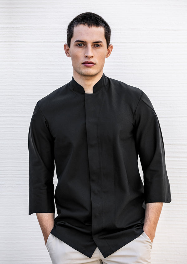 Unisex Chef's shirt Atacac with three-quarter sleeves. Segers | Cookniche