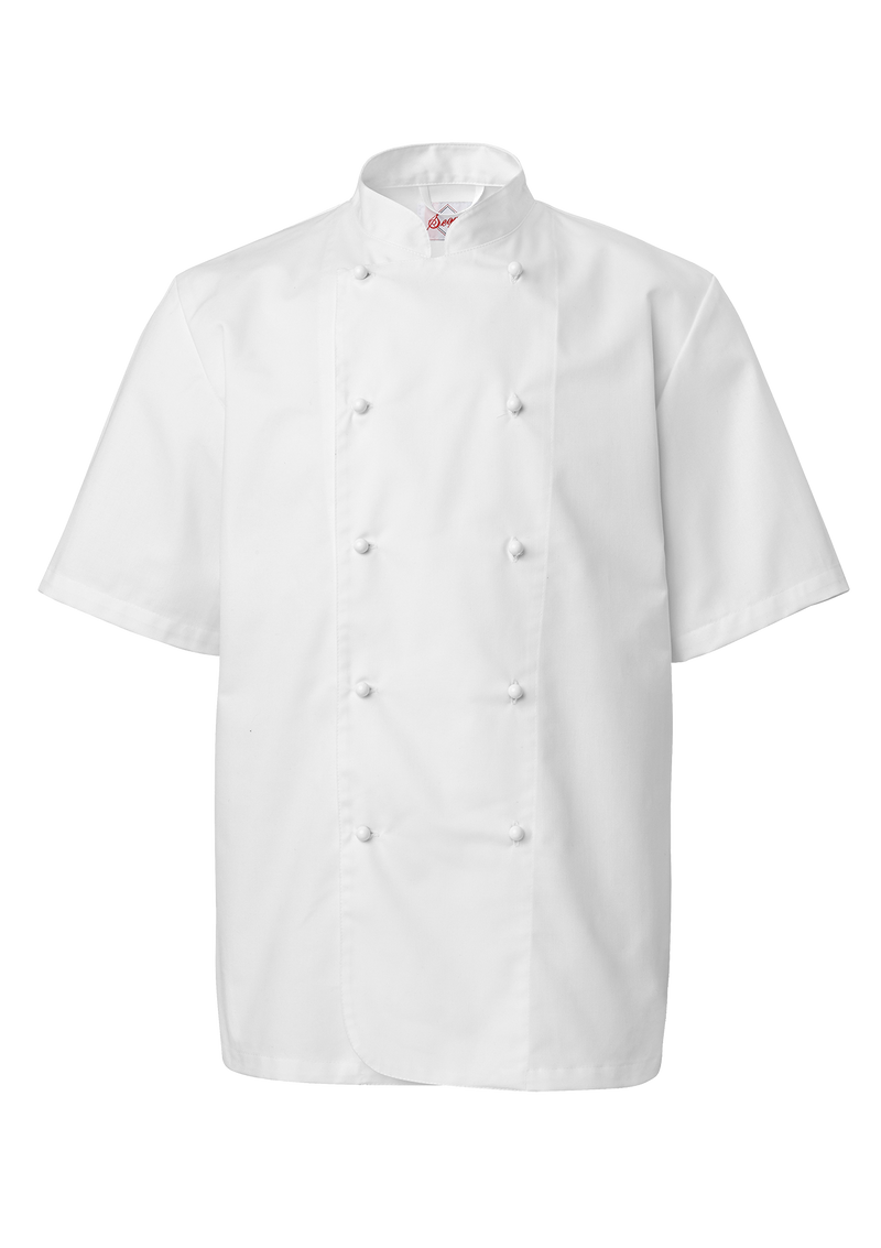 Men's Chef's jacket in straight cut with short sleeves. Segers | Cookniche
