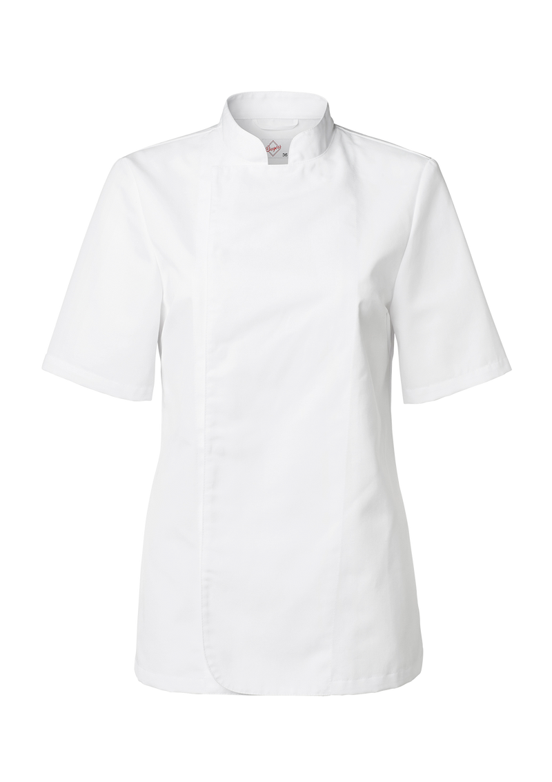 Women's Chef's jacket in Classic cut with bust darts and short sleeves. Segers | Cookniche