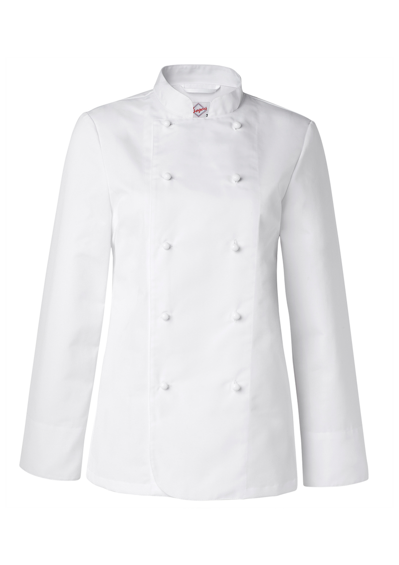 Women's Chef jacket in Classic cut and slightly waisted with long sleeves. Segers | Cookniche