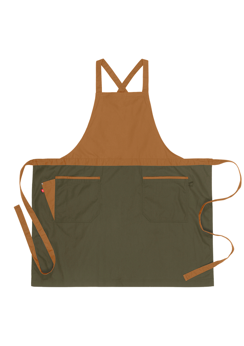 Unisex two-color bib apron. Segers | Cookniche